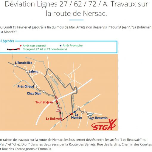 Déviation STGA Nersac La Couronne