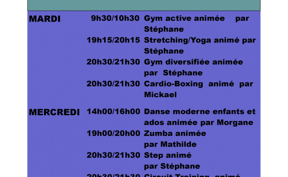 Nersac Gym pour Tous Programme